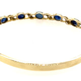 Gorgeous 14ct Yellow Gold Sapphire & Diamond Bangle – A Stunning Statement Piece