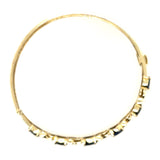 Gorgeous 14ct Yellow Gold Sapphire & Diamond Bangle – A Stunning Statement Piece