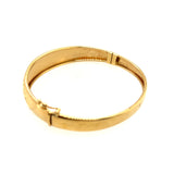 Elegant 18ct Yellow Gold Engraved Hinged Bangle – A Timeless Investment in Luxury