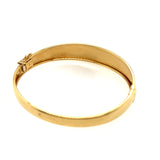 Elegant 18ct Yellow Gold Engraved Hinged Bangle – A Timeless Investment in Luxury