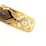 Elegant 18ct Yellow Gold Engraved Hinged Bangle – A Timeless Investment in Luxury