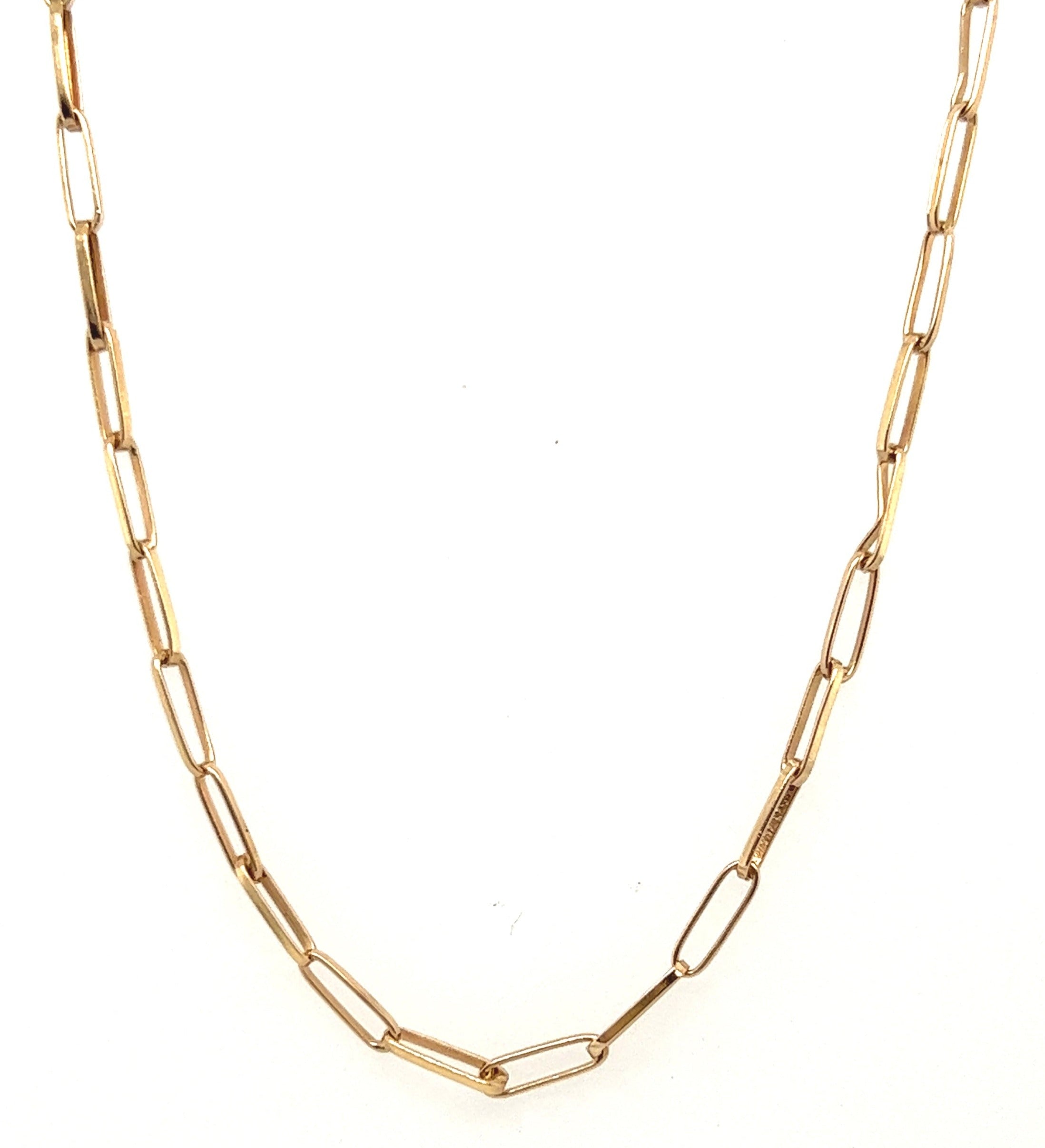 9ct Yellow Gold Long Oval Link Chain