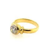 Half Carat (.50ct) Single Stone Diamond Ring set in 18ct Yellow Gold