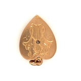 Stunning Antique 9ct Yellow Gold Heart Pendant with Old Mine Cut Diamond – A Piece of History and Elegance