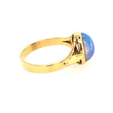 Stunning 18ct Yellow Gold Opal Ring – Featuring a Beautiful Blue/Green Crystal Opal Doublet