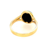 Stunning 18ct Yellow Gold Opal Ring – Featuring a Beautiful Blue/Green Crystal Opal Doublet