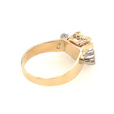 Stunning 9ct Yellow and White Gold Opal and Diamond Ring – A Dazzling Pre-Loved Treasure!