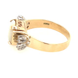Stunning 9ct Yellow and White Gold Opal and Diamond Ring – A Dazzling Pre-Loved Treasure!