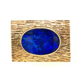 Exquisite 9ct Yellow Gold Opal Cufflinks – A Timeless Statement of Elegance