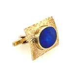 Exquisite 9ct Yellow Gold Opal Cufflinks – A Timeless Statement of Elegance