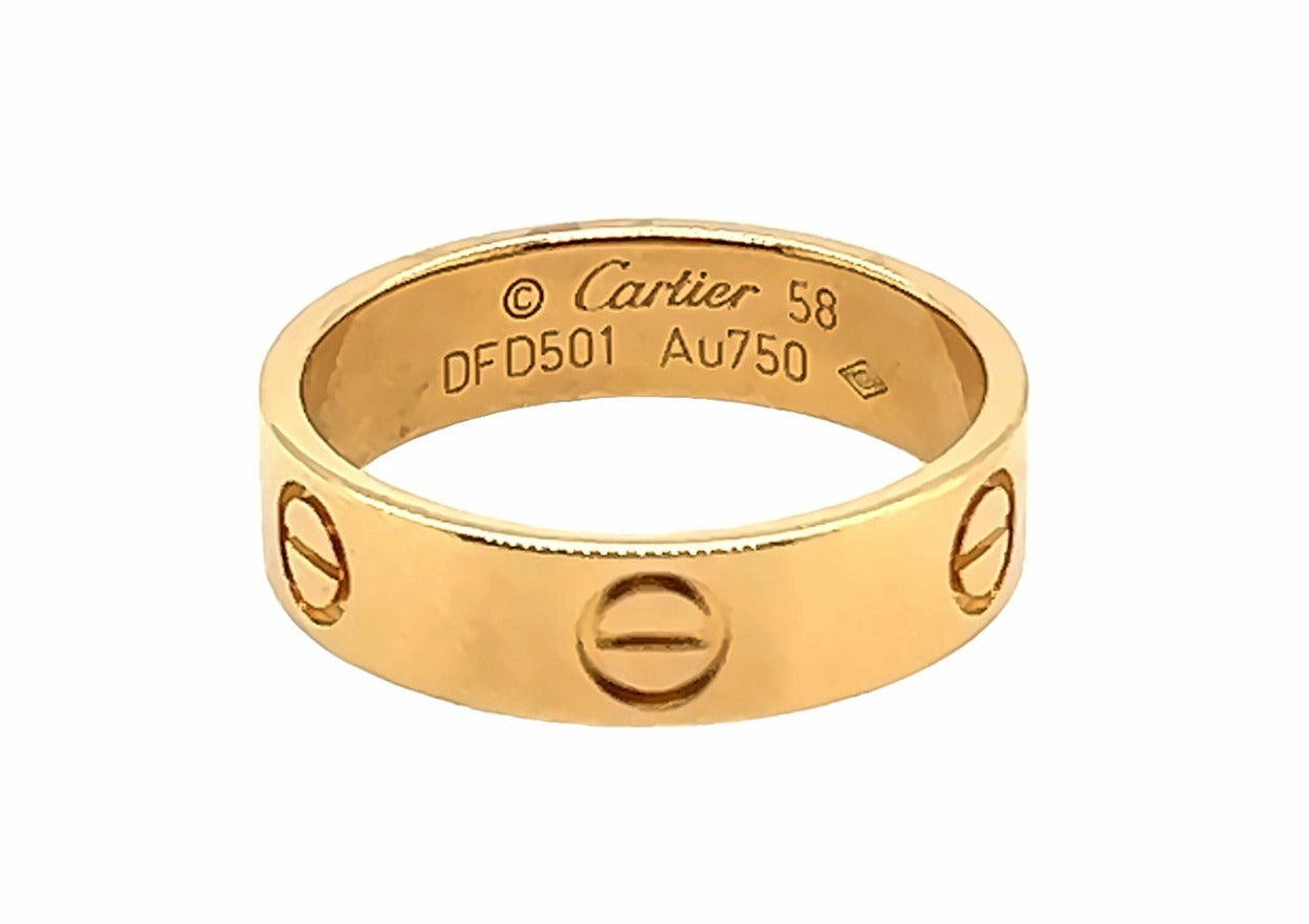 Cartier Love 18ct Yellow Gold Ring DFD501