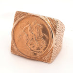 Half Sovereign 9ct Yellow Gold Ring