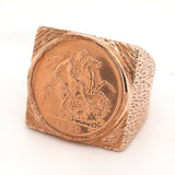Half Sovereign 9ct Yellow Gold Ring