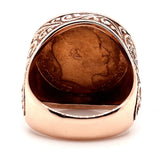 Stunning 9ct Yellow Gold Half Sovereign Ring with Engraved Shoulders – An Ideal Men's Gift and Investment Piece
