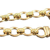 E1143 9ct Yellow Gold Engraved Links Bracelet