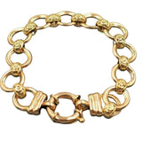E1143 9ct Yellow Gold Engraved Links Bracelet