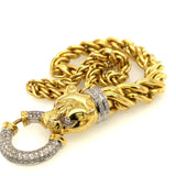 Gold and Diamond Panther Necklace