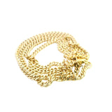 Elegant 18ct Yellow Gold Diamond Cut Curb Link Chain with Parrot Clasp