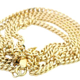 Elegant 18ct Yellow Gold Diamond Cut Curb Link Chain with Parrot Clasp