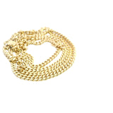 Elegant 18ct Yellow Gold Diamond Cut Curb Link Chain with Parrot Clasp