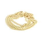 Elegant 18ct Yellow Gold Diamond Cut Curb Link Chain with Parrot Clasp