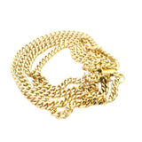 Elegant 18ct Yellow Gold Diamond Cut Curb Link Chain with Parrot Clasp