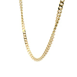 Elegant 18ct Yellow Gold Diamond Cut Curb Link Chain with Parrot Clasp