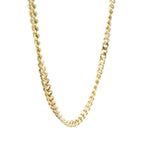 Elegant 18ct Yellow Gold Diamond Cut Curb Link Chain with Parrot Clasp