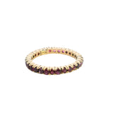 Timeless 14ct Yellow Gold Ruby Eternity Band – A Stunning Symbol of Everlasting Elegance