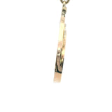 Elegant 14ct Yellow Gold, Mother of Pearl, and Diamond Pendant with Horse Engraving – A Luxurious Piece