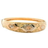 Elegant 18ct Yellow Gold Engraved Hinged Bangle – A Timeless Investment in Luxury