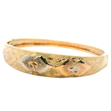 Elegant 18ct Yellow Gold Engraved Hinged Bangle – A Timeless Investment in Luxury