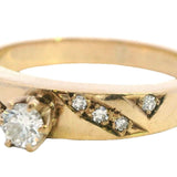 STUNNING 9CT YELLOW GOLD 9 STONE DIAMOND RING