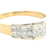 EXQUISITE 18CT YELLOW & WHITE GOLD 20 STONE DIAMOND RING