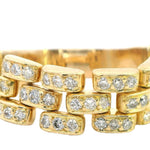 18ct Yellow Gold Diamond Set Chain Ring
