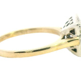 Elegant Yellow and White Gold Diamond Ring (Size US 7 1/2 | UK/AU P)