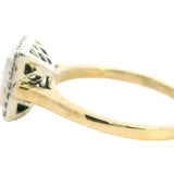 Elegant Yellow and White Gold Diamond Ring (Size US 7 1/2 | UK/AU P)