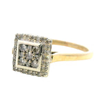 Elegant Yellow and White Gold Diamond Ring (Size US 7 1/2 | UK/AU P)