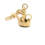 Antique 9ct Yellow Gold Albert Swivel and Crown Pendant – A Timeless Piece