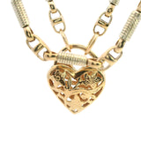 Elegant 9ct Yellow Gold Twisted Wire and Anchor Link Chain with Filigree Padlock Clasp – A Timeless Investment