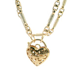 Elegant 9ct Yellow Gold Twisted Wire and Anchor Link Chain with Filigree Padlock Clasp – A Timeless Investment