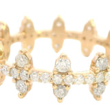 Lovely 10ct Yellow Gold Diamond "Zipper" Ring – A Dazzling Statement Piece