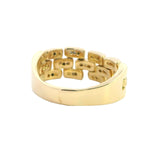 Elegant 18ct Yellow Gold Diamond Set Chain Ring