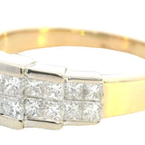 EXQUISITE 18CT YELLOW & WHITE GOLD 20 STONE DIAMOND RING