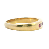 ELEGANT 18CT YELLOW GOLD 5 STONE RUBY & DIAMOND RING