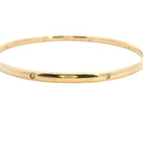Exquisite 9ct Yellow Gold Diamond Set Bangle – A Beautiful Investment Piece