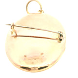 Pressed and Assembled Oval Yellow Gold Opening Brooch Pendant Locket