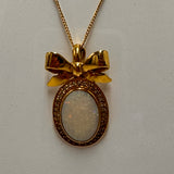 Exquisite Luxury 18ct Yellow Gold Opal and Diamond Enhancer/Pendant – A Masterpiece of Fine Jewelry