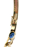 Gorgeous 14ct Yellow Gold Sapphire & Diamond Bangle – A Stunning Statement Piece