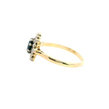 Elegant Sapphire and Diamond Ring Set in 18ct Yellow Gold